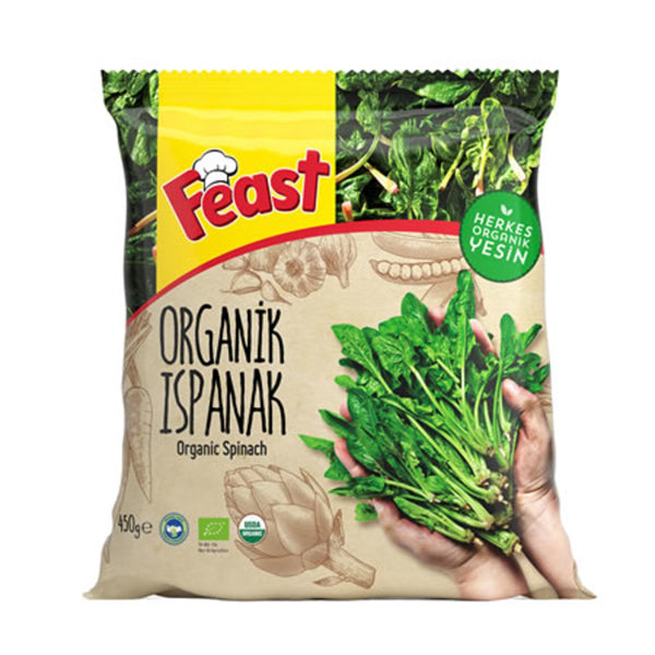 Feast Organic Frozen Spinach 450g