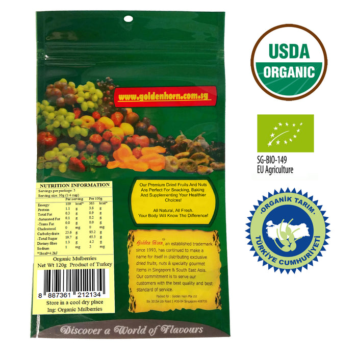 Golden Horn Organic Mulberries 120g
