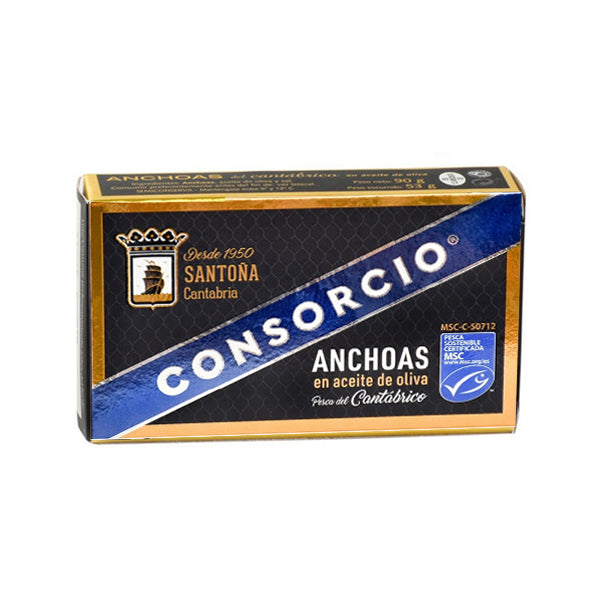Consorcio Spanish Anchovy Fillets In Olive Oil (Gold Standard) 45g