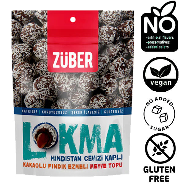 Zuber Lokma Walnut Coconut Coated Fruit Ball 96g