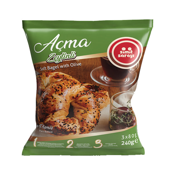 Simit Sarayi Frozen Soft Bagels With Olive (Acma) 240g