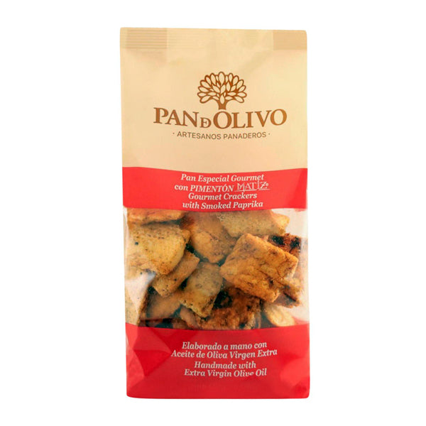 Pan De Olivo Extra Virgin Olive Oil & Smoked Paprika Spanish Crackers 200g