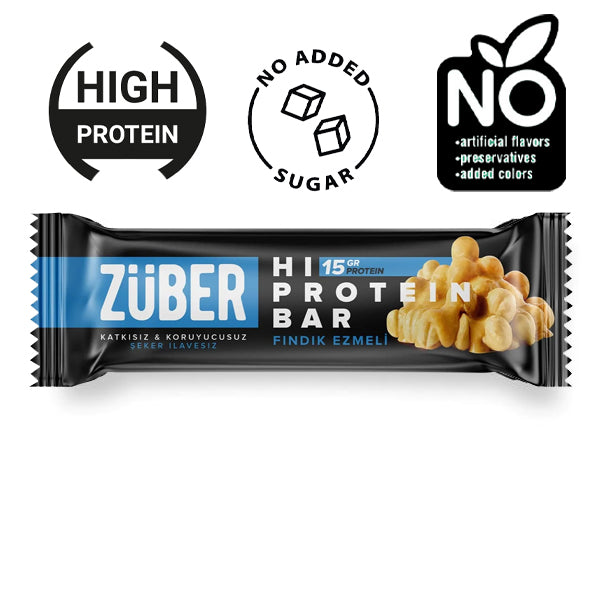 Zuber High Protein Bar With Hazelnuts 45g