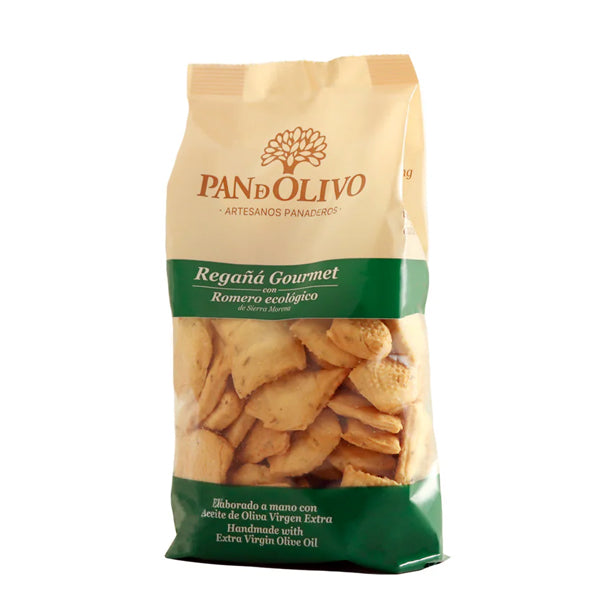 Pan De Olivo Extra Virgin Olive Oil & Rosemary Spanish Crackers 200g