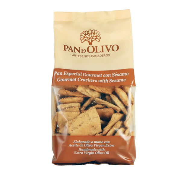 Pan De Olivo Extra Virgin Olive Oil & Sesame Spanish Crackers 200g