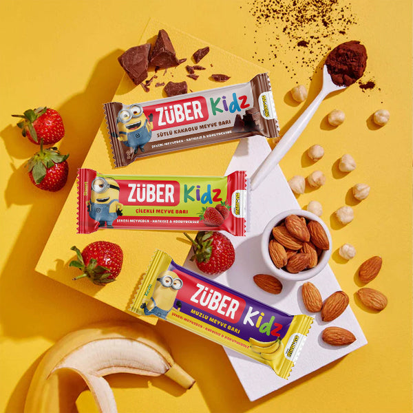 Zuber Kids Fruit Bar With Milk Chocolate 25g