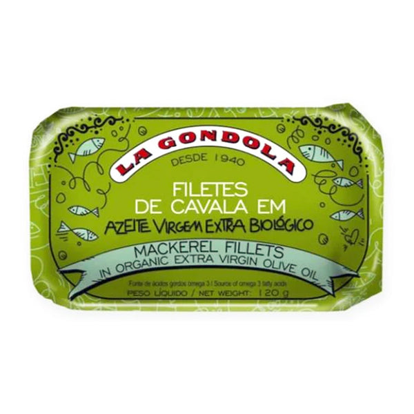 La Gondola's Mackerel Fillets In Organic Extra Virgin Olive Oil 120g