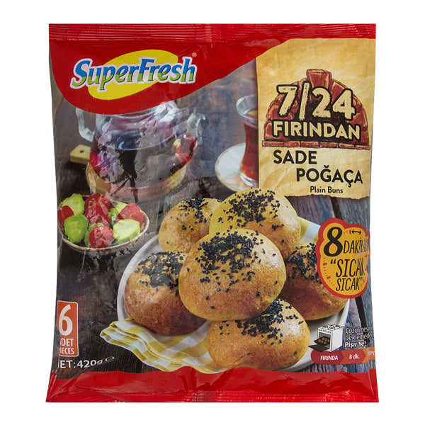 Superfresh Frozen 7/24 Oven Plain Pogaca 420g