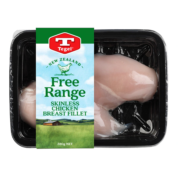 New Zealand Free Range Skinless Chicken Breast Fillets 380g (Frozen)