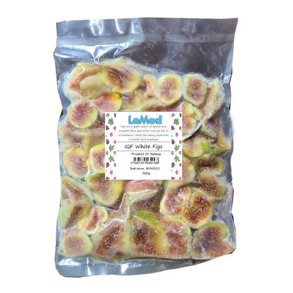 IQF Frozen Sliced White Figs 500g