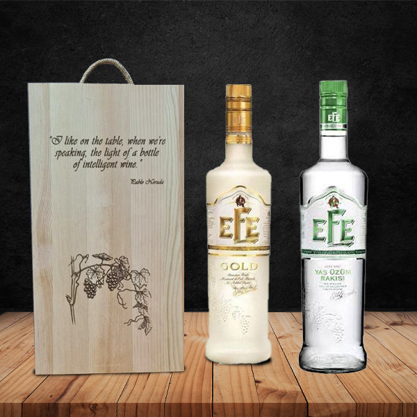 LeMed EFE Gold & Green Raki Hamper